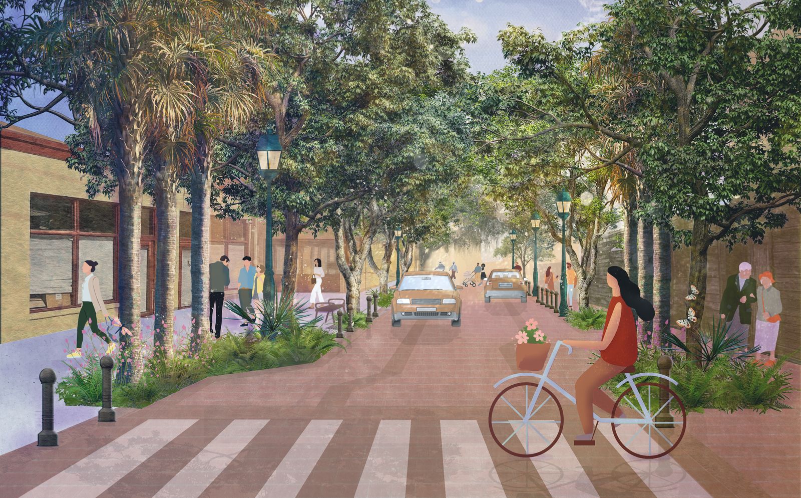 Connect: a raised crossing and the street beyond