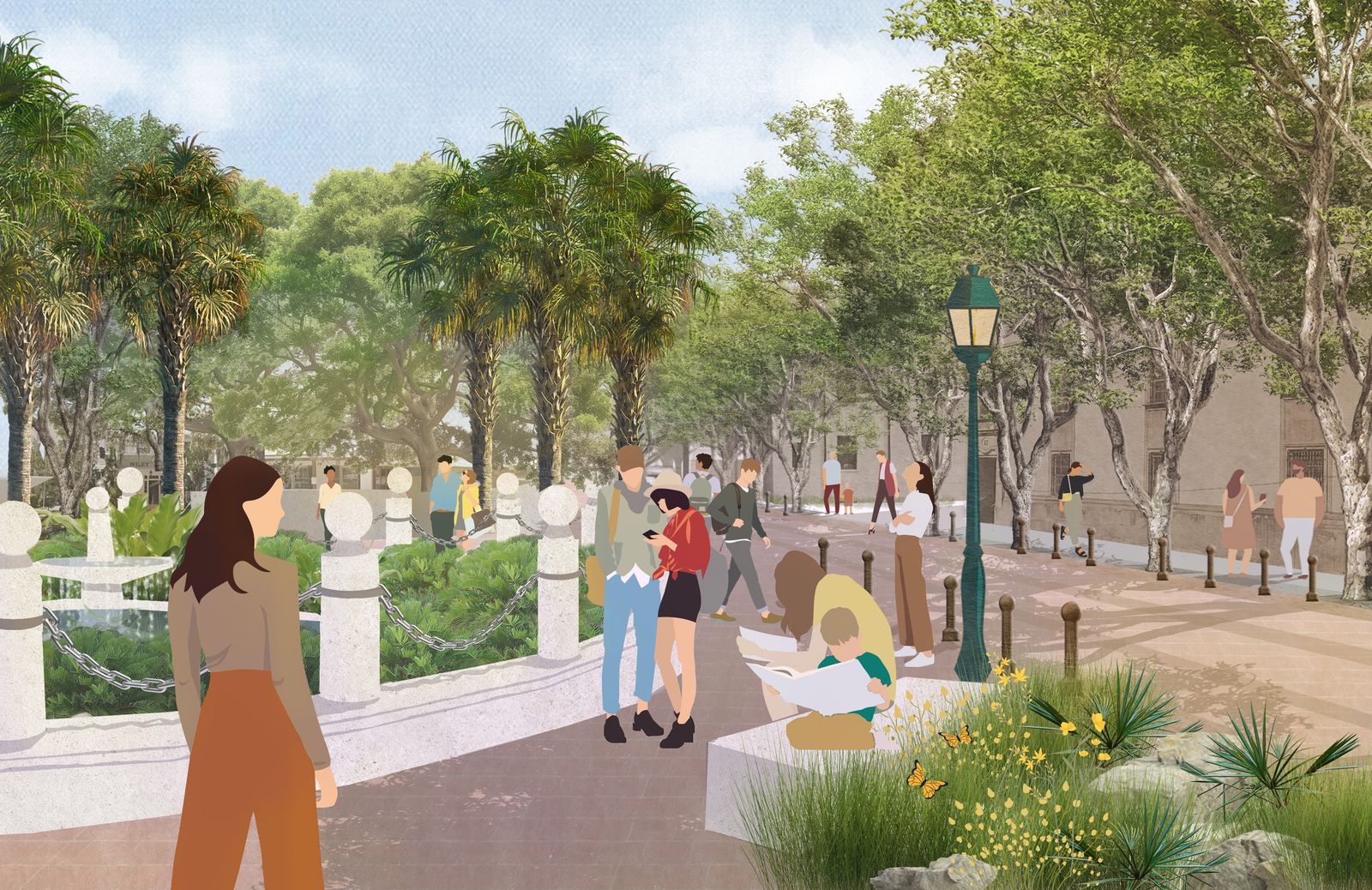 Learn: the corridor as a place to walk, illustrated
