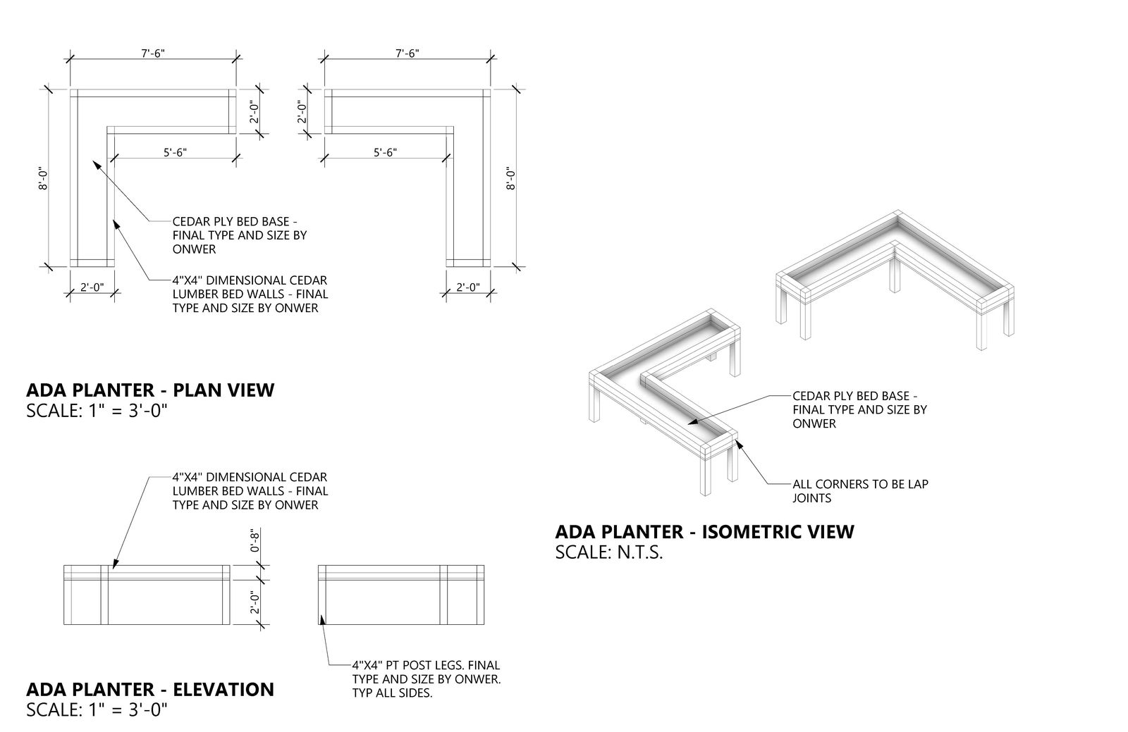 Accessible planter details