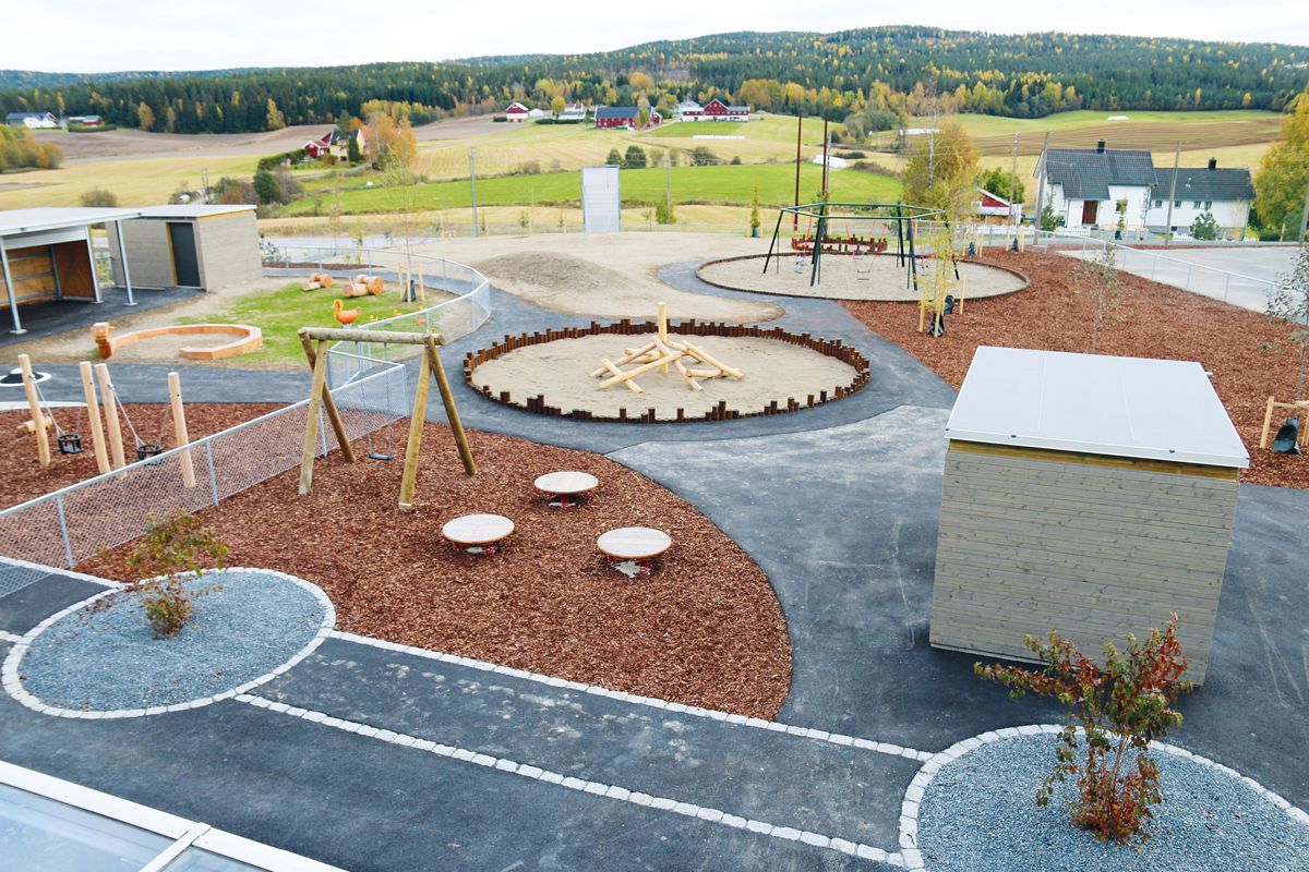 The playground, built