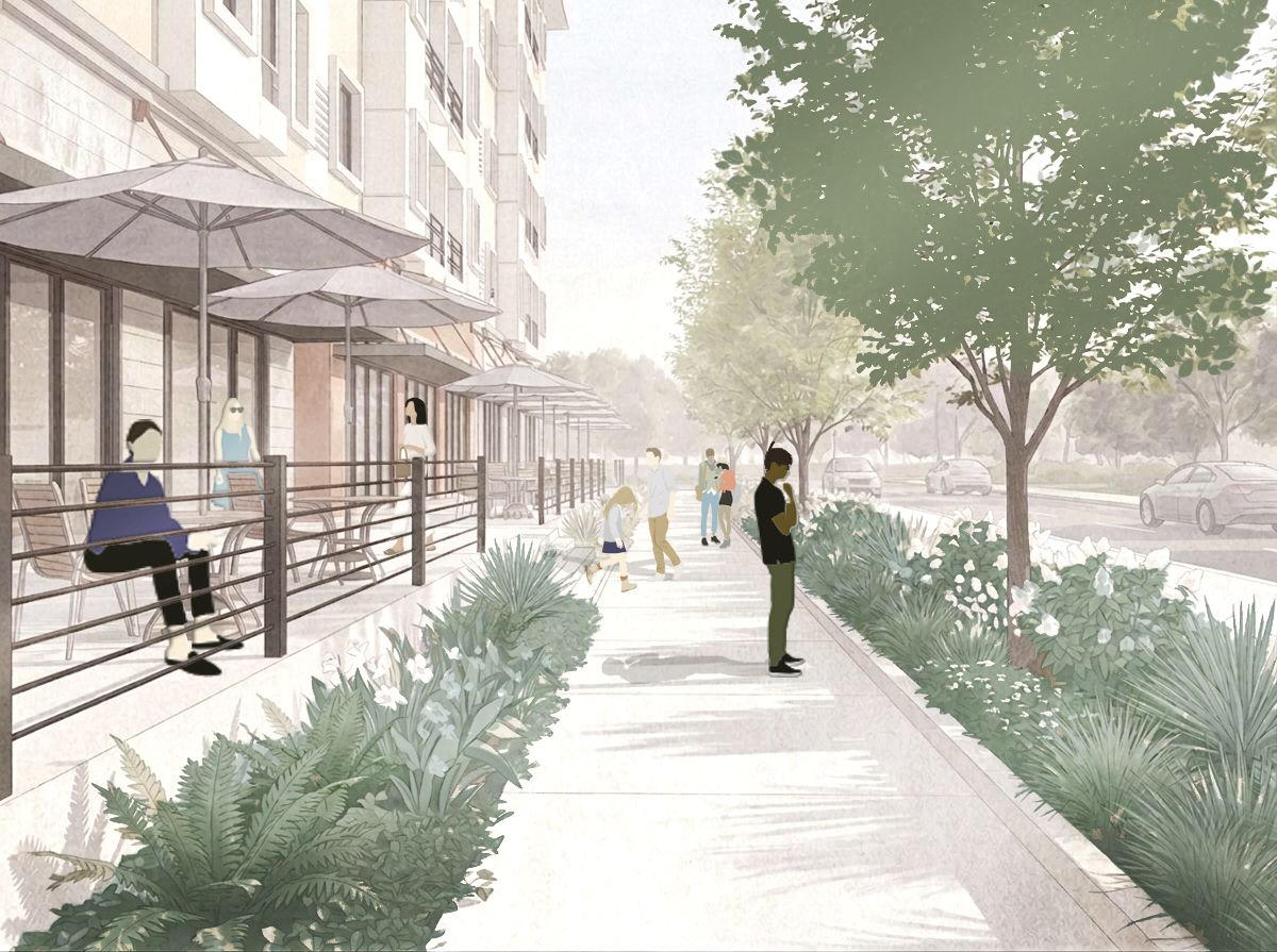 A district street, reimagined