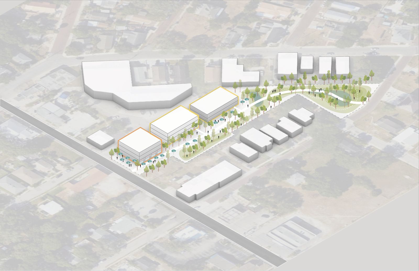 Potential development, axonometric